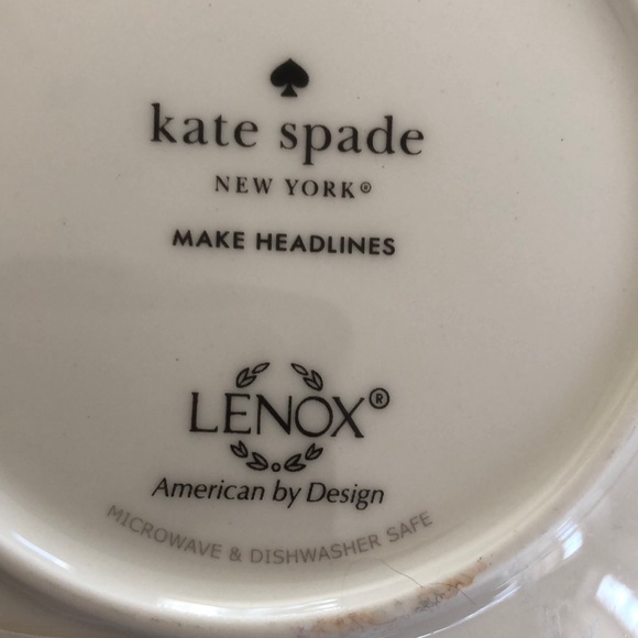 NWT Kate Spade Make Headlines tidbit charm Plates by Lenox - Picture 8 of 12